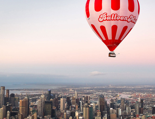 Balloon Man over Melbourne